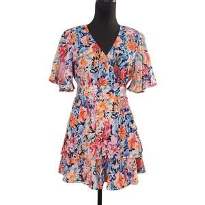 UMGEE NWT Floral Romper with Tie Waist, Size Small